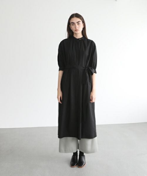 Mochi.モチ.gather dress [ms22-op-06/black・]