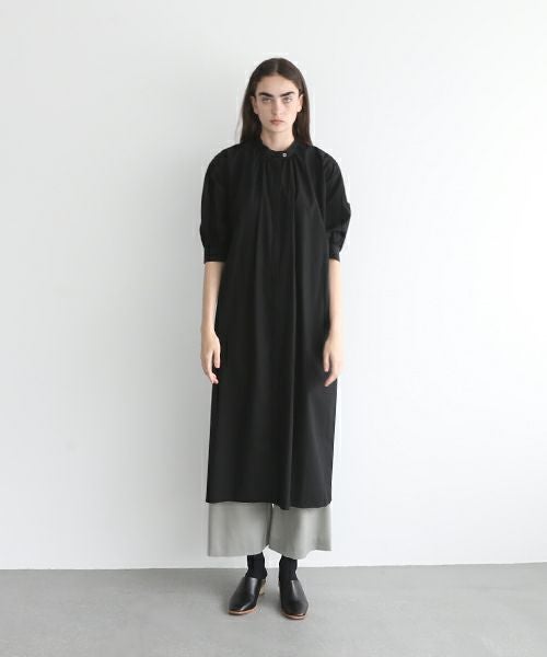 Mochi.モチ.gather dress [ms22-op-06/black・]