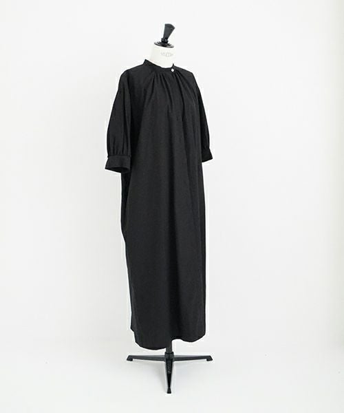 Mochi.モチ.gather dress [ms22-op-06/black・]