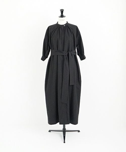 Mochi.モチ.gather dress [ms22-op-06/black・]