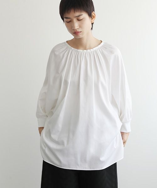 Mochi.モチ.dolman sleeve blouse [ms22-b-01/white]