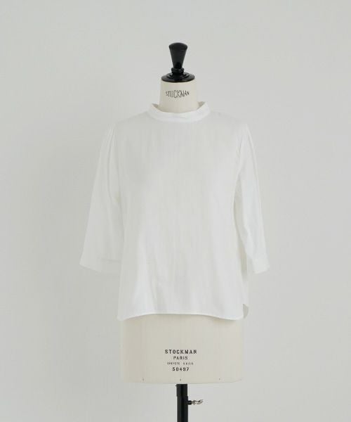 Mochi.モチ.gather blouse(organic cotton) [ms22-b-02/white]