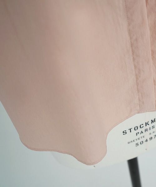 Mochi.モチ.gather blouse(cotton linen) [ms22-b-03/dusty pink]