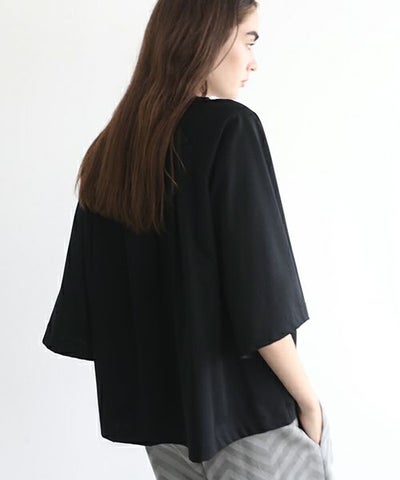 Mochi.モチ.raglan sleeve t-shirt [ms22-to-02/black]