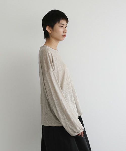 Mochi.モチ.linen cardigan [ms22-ca-01/ecru・1]