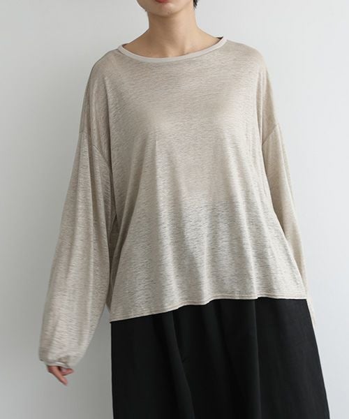 Mochi.モチ.linen cardigan [ms22-ca-01/ecru・1]