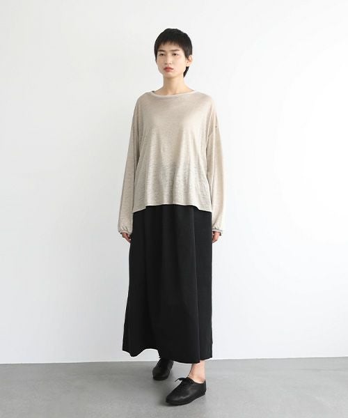 Mochi.モチ.linen cardigan [ms22-ca-01/ecru・1]