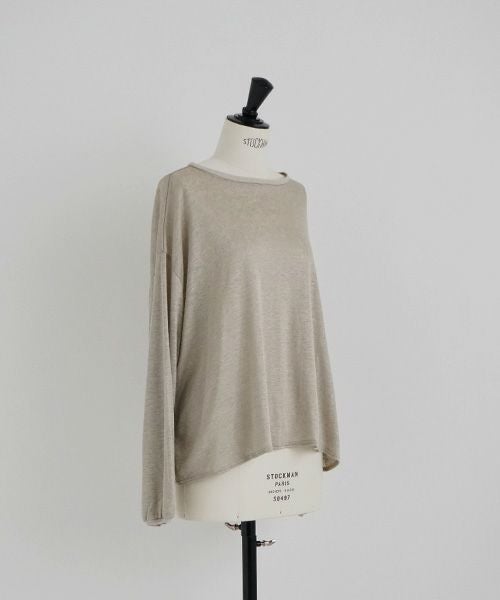 Mochi.モチ.linen cardigan [ms22-ca-01/ecru・1]