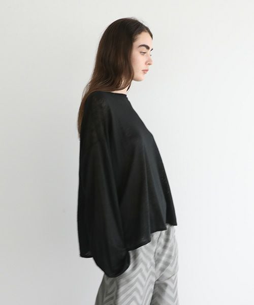 Mochi.モチ.linen cardigan [ms22-ca-01/black]