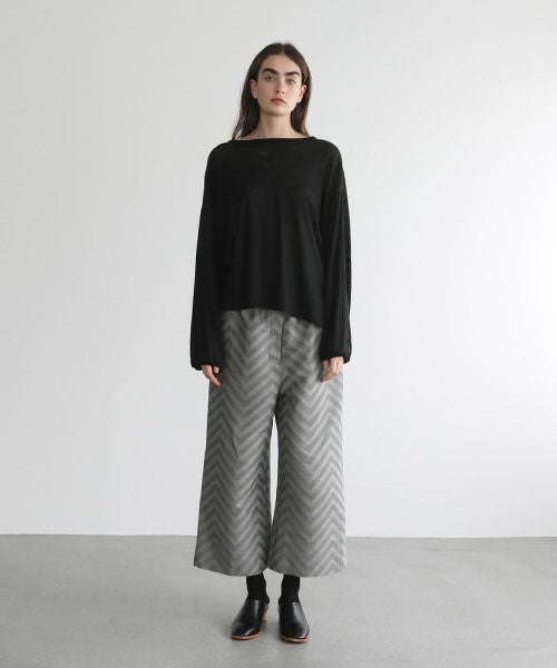 Mochi.モチ.linen cardigan [ms22-ca-01/black]