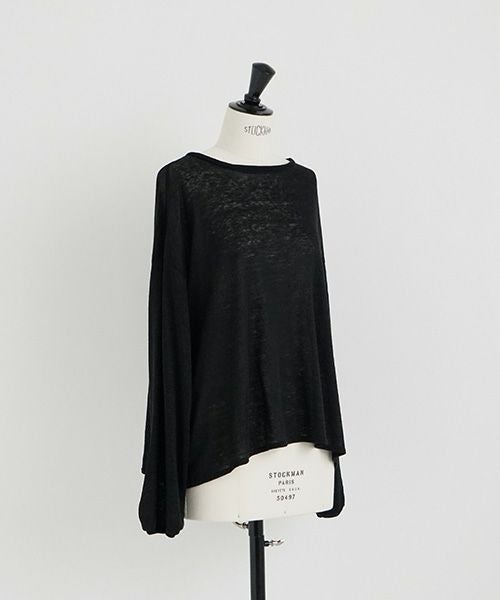 Mochi.モチ.linen cardigan [ms22-ca-01/black]