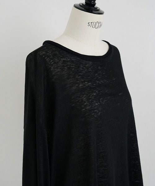 Mochi.モチ.linen cardigan [ms22-ca-01/black]