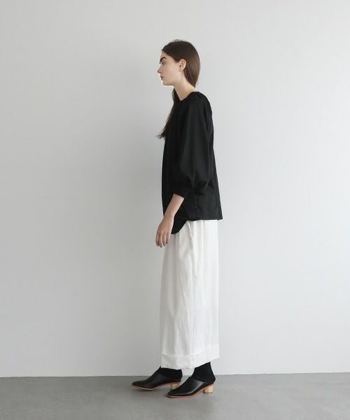 Mochi.モチ.cropped wide pants [mo-pt-01/white・]