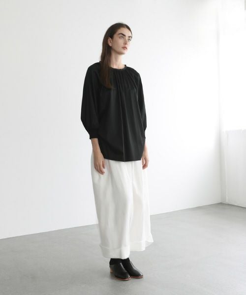 Mochi.モチ.cropped wide pants [mo-pt-01/white・]