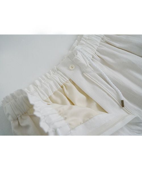 Mochi.モチ.cropped wide pants [mo-pt-01/white・]