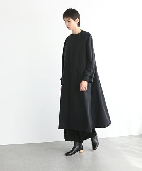 Mochi.モチ.tuck trench coat [mo-co-01/black/・2]