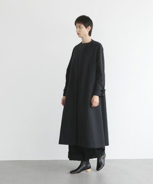 Mochi.モチ.tuck trench coat [mo-co-01/black/・2]
