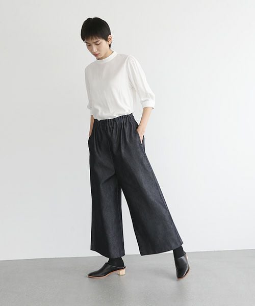 Mochi.モチ.wide deinm pants [mo-pt-04-/dark indigo]