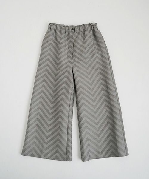 Mochi.モチ.Jacquard wide pants [mo-pt-03/green grey]