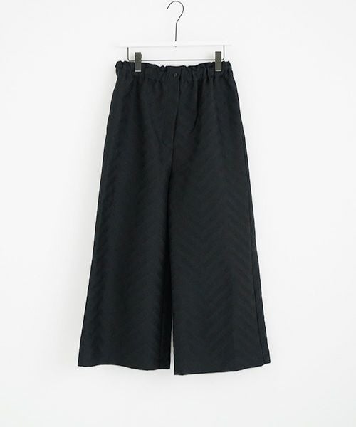 Mochi.モチ.Jacquard wide pants [mo-pt-03/black]