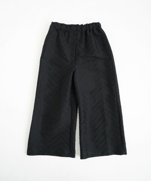 Mochi.モチ.Jacquard wide pants [mo-pt-03/black]