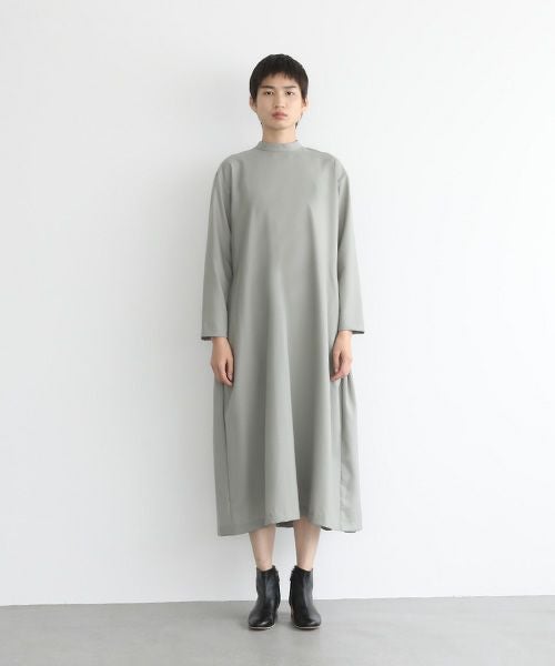 Mochi モチ high neck dress [mo-op-01-/green grey]