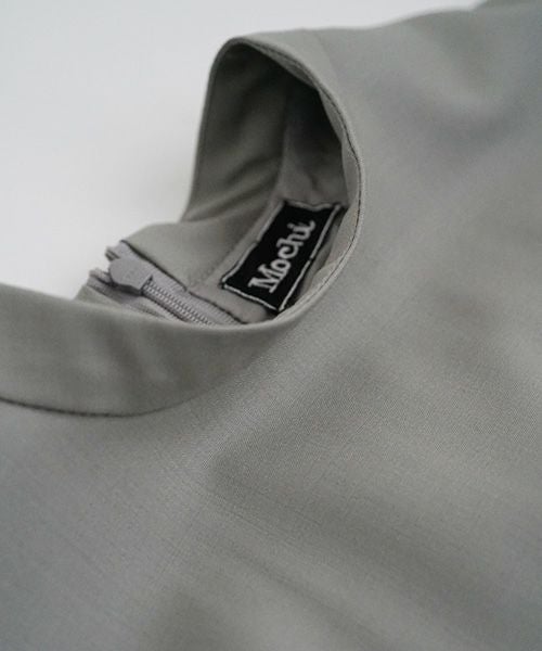 Mochi.モチ.high neck dress [mo-op-01-/green grey]