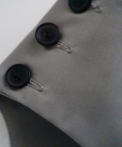 Mochi.モチ.v-neck dress [mo-op-02-/green grey]