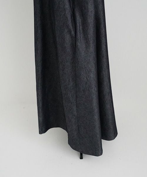 Mochi.モチ.v-neck denim dress [mo-op-04/dark indigo/・1]
