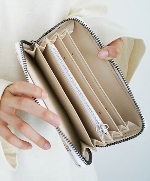 macromauro マクロマウロ.SPLASH WALLET M [ECRU]
