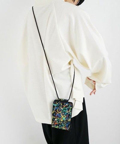 macromauro マクロマウロ.SPLASH SHOULDER WALLET [BLACK]_
