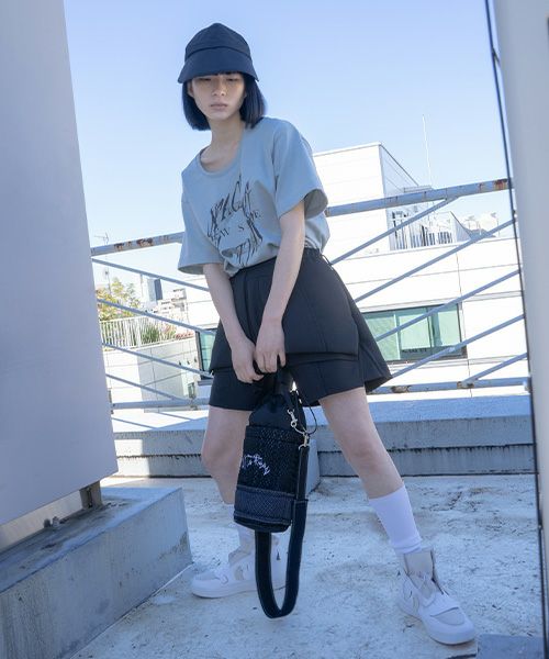 BALMUNG バルムング 22SS25 ボタニックレースバケットバッグ[黒]