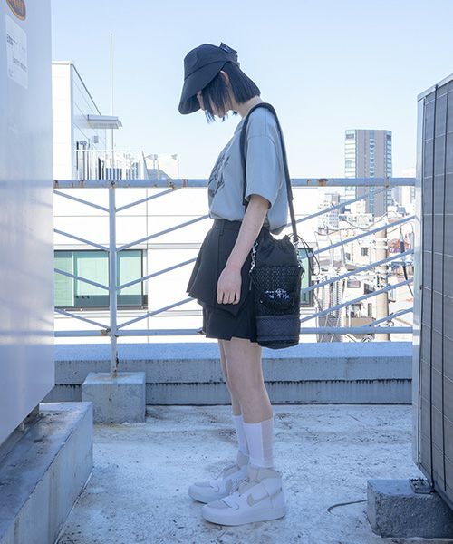 BALMUNG  バルムング.22SS25 ボタニックレースバケットバッグ[黒]