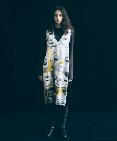 TOO HAJIMU.トヲハジム.眠子v-neck one piece [TOO-001-04 - 眠子×black/sa]