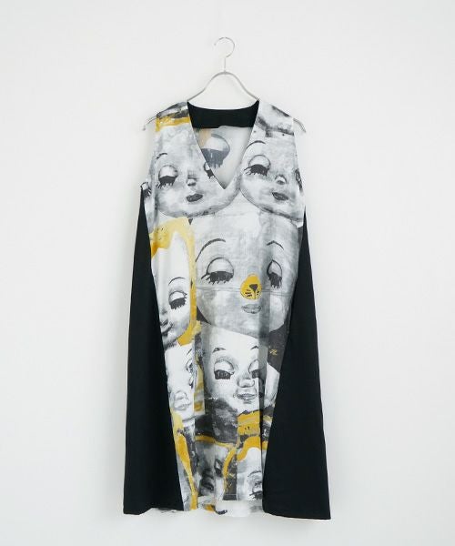 TOO HAJIMU.トヲハジム.眠子v-neck one piece [TOO-001-04 - 眠子×black/sa]