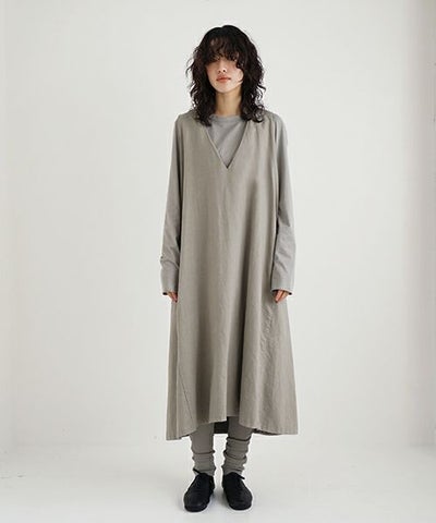 Mochi / home&miles.モチ / ホーム＆マイルズ.v-neck one piece [mud grey]