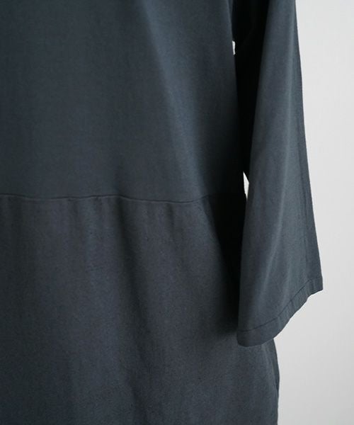 Mochi / home&miles.モチ / ホーム＆マイルズ.organic cotton ＆ linen layered one piece [sumi]