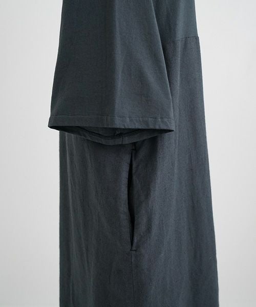 Mochi / home&miles.モチ / ホーム＆マイルズ.organic cotton ＆ linen layered one piece [sumi]