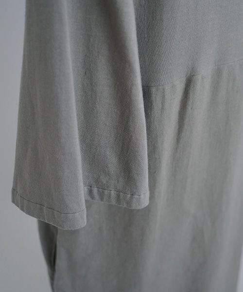 Mochi / home&miles.モチ / ホーム＆マイルズ.organic cotton ＆ linen layered one piece [mud grey]