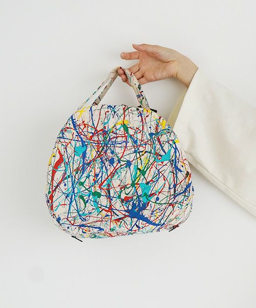 macromauro マクロマウロ.DRAM BAG M SPLASH[ECRU]