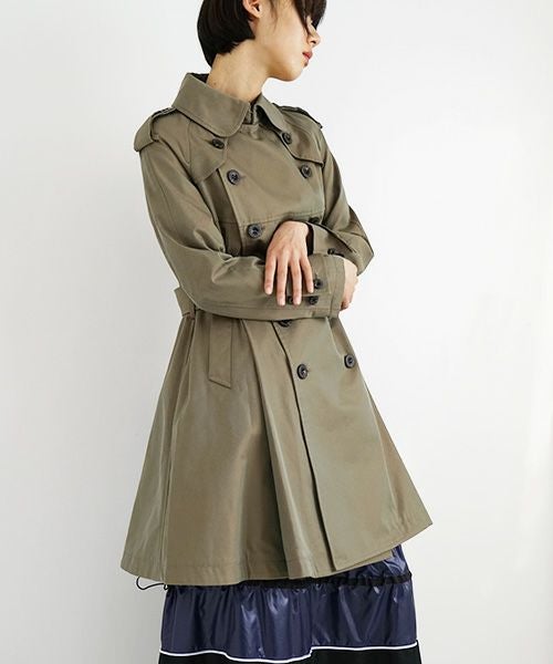 SWANLAKE スワンレイク.Circular trench coat[CO-734/Khaki]