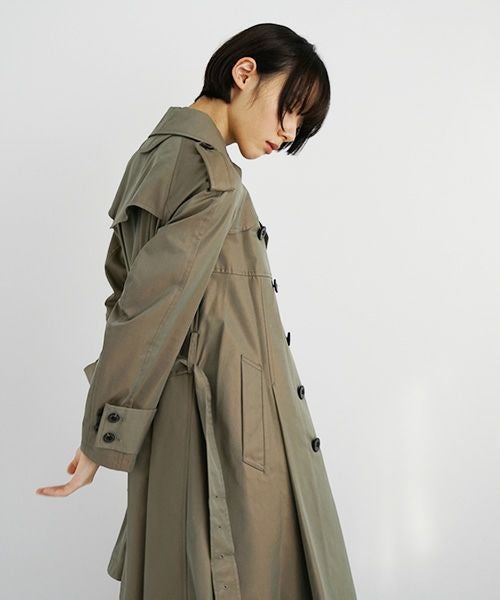 SWANLAKE スワンレイク.Circular trench coat[CO-734/Khaki]