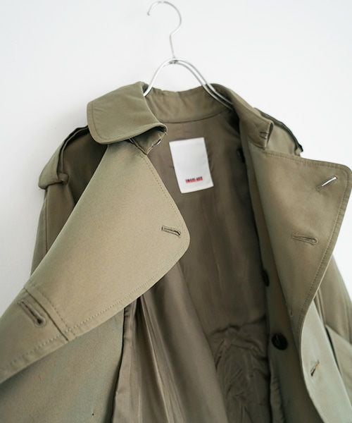 SWANLAKE スワンレイク.Circular trench coat[CO-734/Khaki]