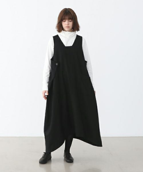 Mochi モチ square neck dress ワンピース Mochi モチ square neck dress [ma22-op-02/black/・1]