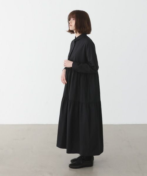 Mochi.モチ.tiered dress [ma22-op-03/black・2]