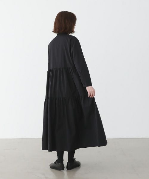 Mochi.モチ.tiered dress [ma22-op-03/black・2]
