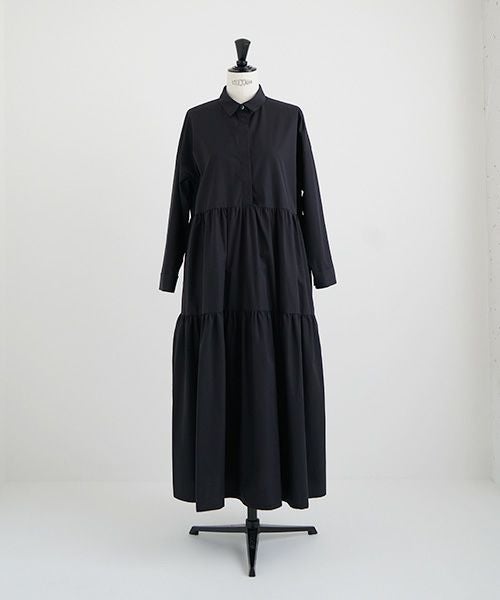 Mochi.モチ.tiered dress [ma22-op-03/black・2]