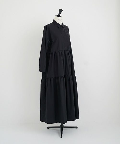 Mochi.モチ.tiered dress [ma22-op-03/black・2]