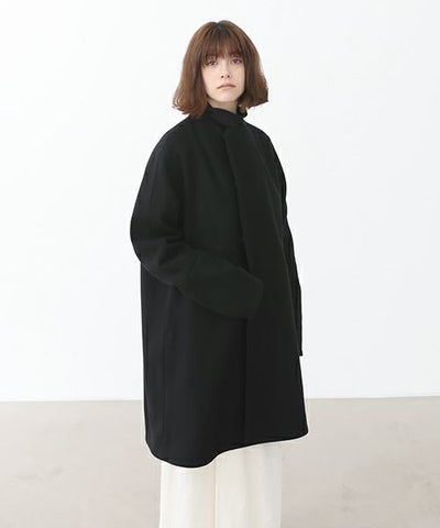 Mochi.モチ.no collar middle coat [ma22-co-01/black]