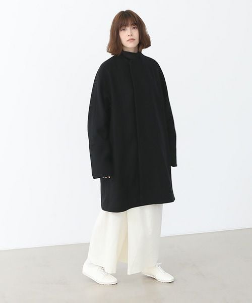 Mochi.モチ.no collar middle coat [ma22-co-01/black]
